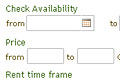 Check availability field in the searches forms. Manageable from admin panel.