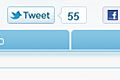Tweeter counter + Facebook like + share button in single bar.