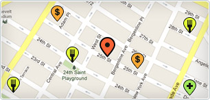 Amenities on Google Map