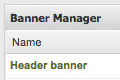 Banners manager in Admin Panel