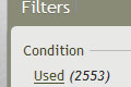 Default view of filters box