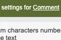Comments plugin settings in the admin panel