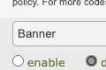 Cookie Banner settings in Admin Panel