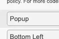 Cookie Popup settings in Admin Panel