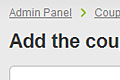 Coupon codes manager - Admin panel