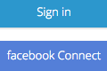 facebook connect button in the User Navigation bar