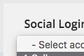 Account type selection popup