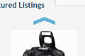 Vertical featured listing scrolling, box with design