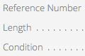 Reference number on listing details page