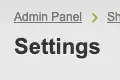 Settings in Admin Panel, part #1