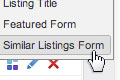 The "build similar listings form" icon in the admin panel >> categories manager
